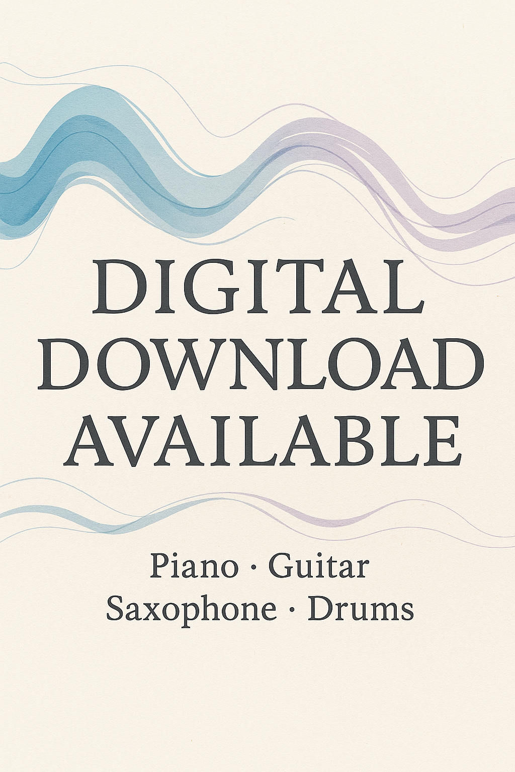 Music Wall Art Digital Download – Set of 4 Abstract Posters-1